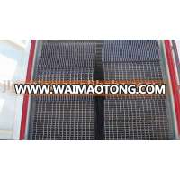 Flooring black steel grating